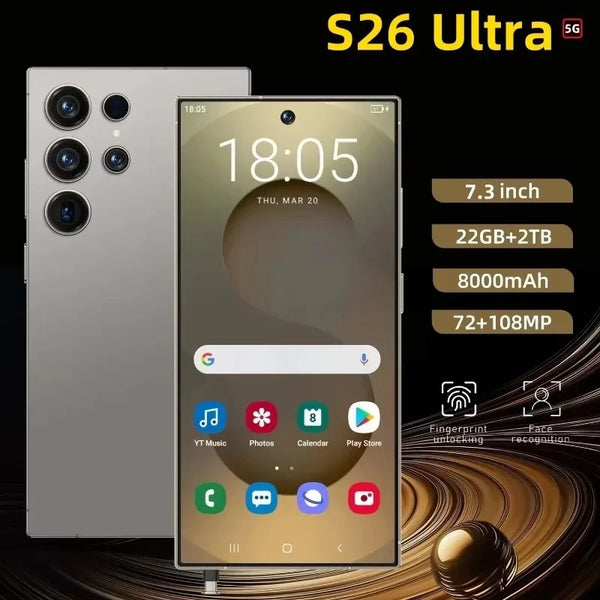 Ultra Elite 5G Android Smartphone 108MP Camera 22GB RAM 2TB Storage 8000mAh Battery