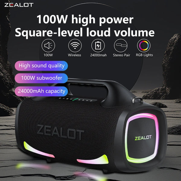 Zealot S-Series 24000mAh 5.1 Bluetooth Speaker Waterproof Bass Boost